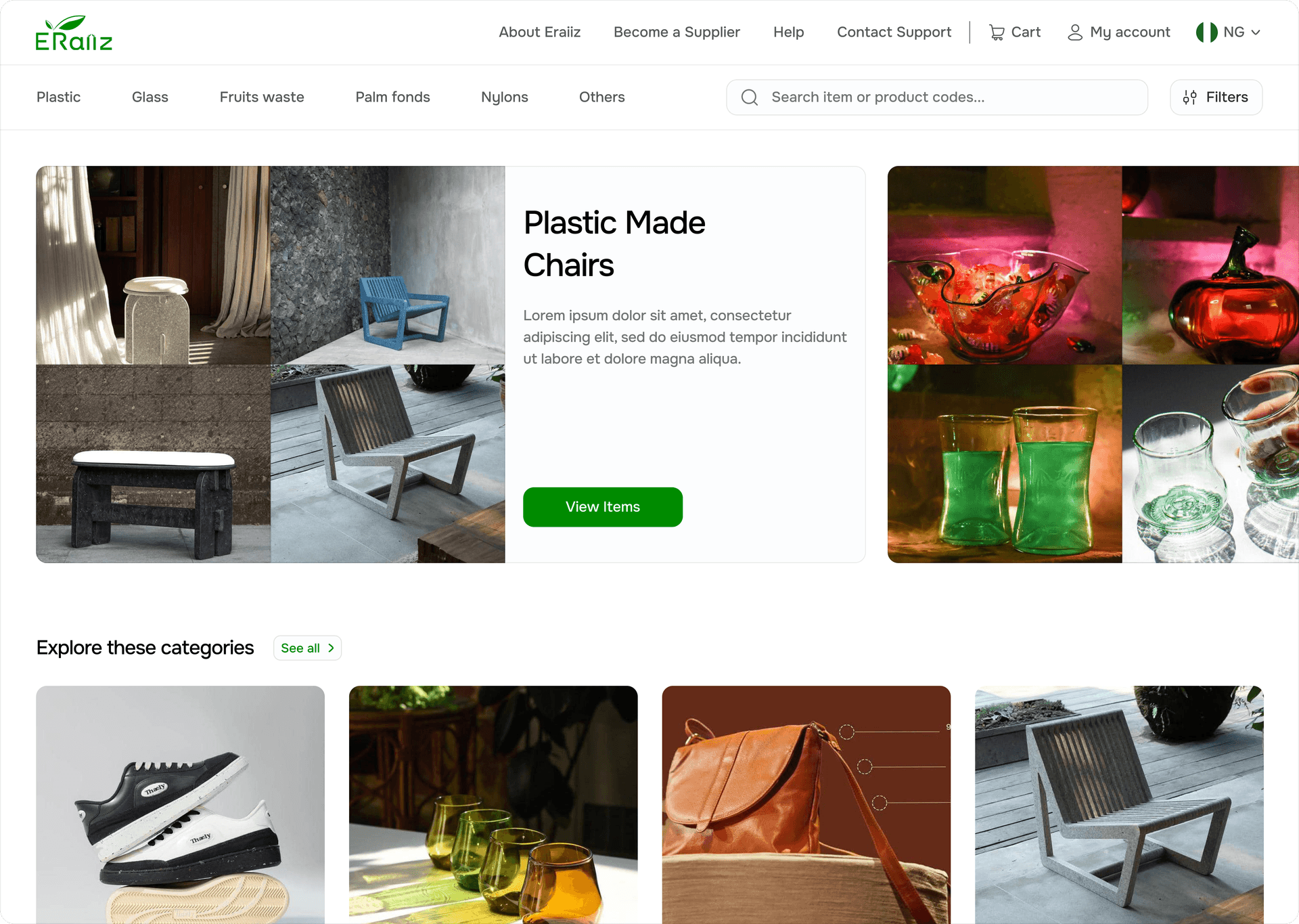 Sustainable shopping concept